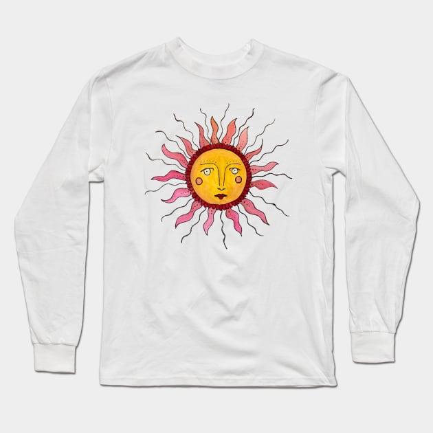 Sun Goddess Long Sleeve T-Shirt by staceyromanart